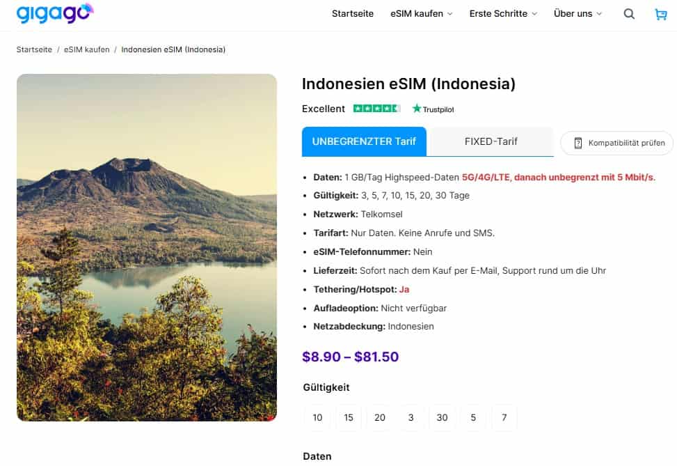Bali SIM Karte Indonesian