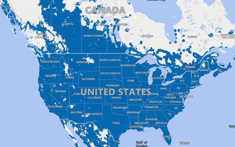 AT&T’s 4G, LTE coverage map in the US