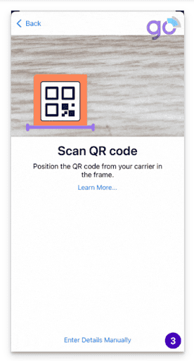 Scan a QR code to set up eSIM