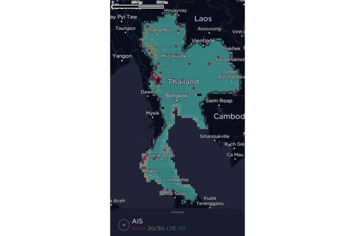 AIS coverage map