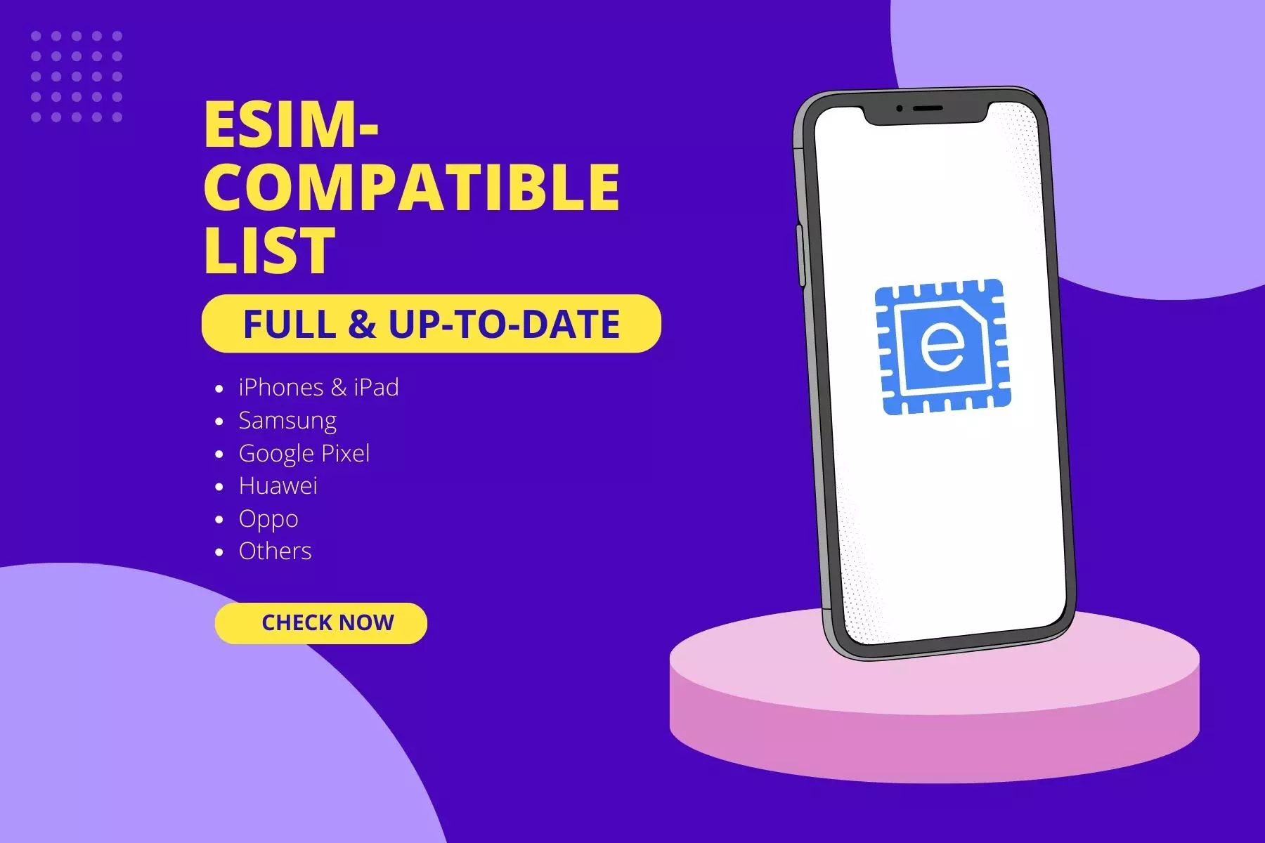 eSIM compatible list