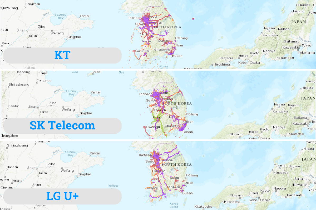 South Korea Mobile Internet Coverage