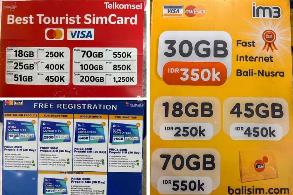 Attractive data plans offered by Telkomsel, XL, and Indosat