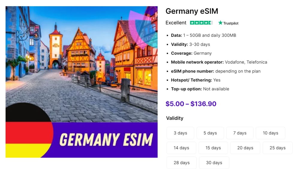 Gigago Germany eSIM for travelers