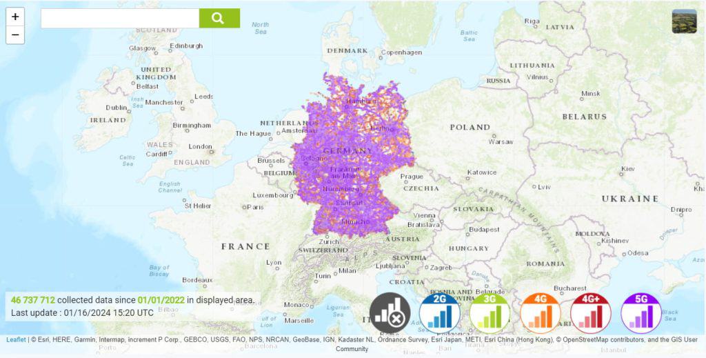 Telekom Germany mobile coverage map - germany sim cards