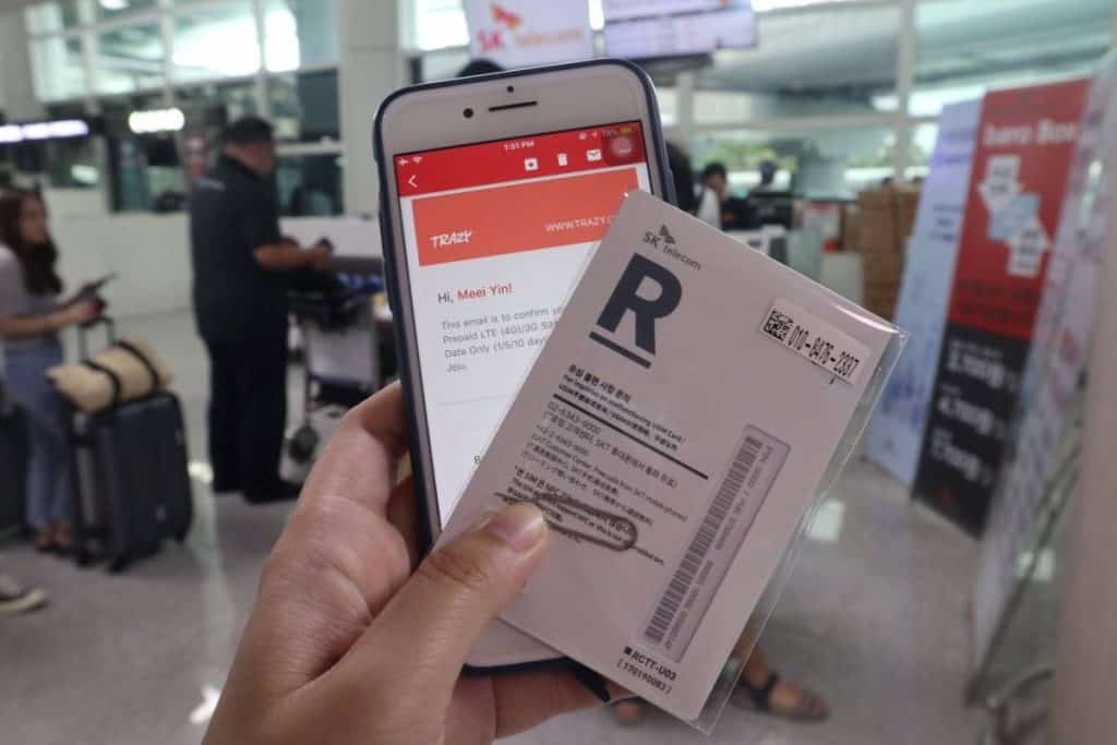 Pick up SIM card at Jeju international airport