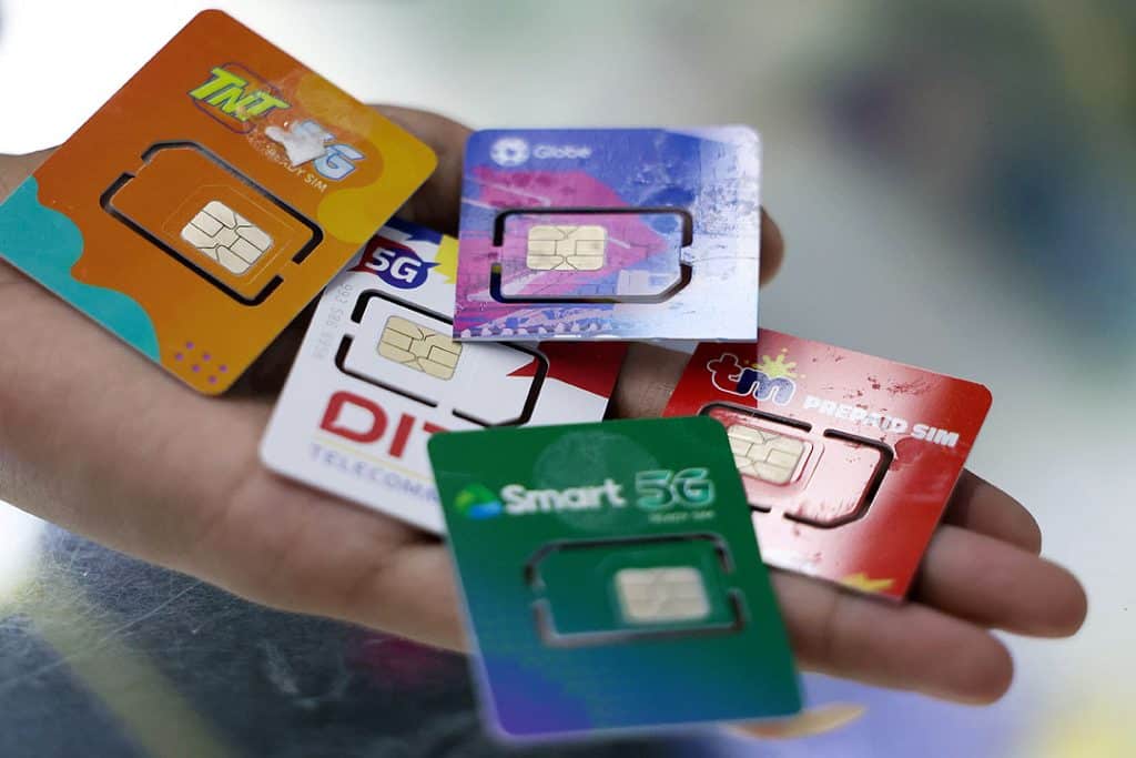 Prepaid physical Philippines SIM card can be installed in most smartphones