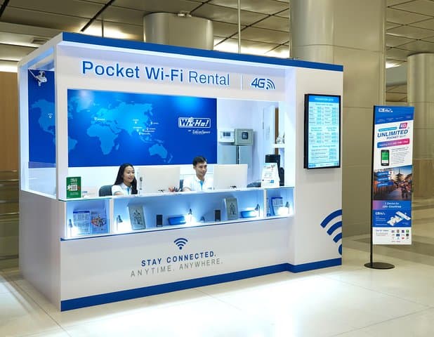 renting a pocket wifi in Thailand airport
