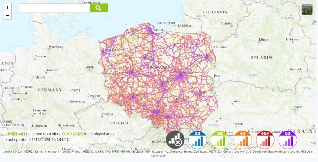 Orange mobile Poland coverage map - poland sim cards