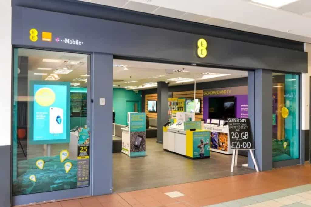 EE's official store in the UK