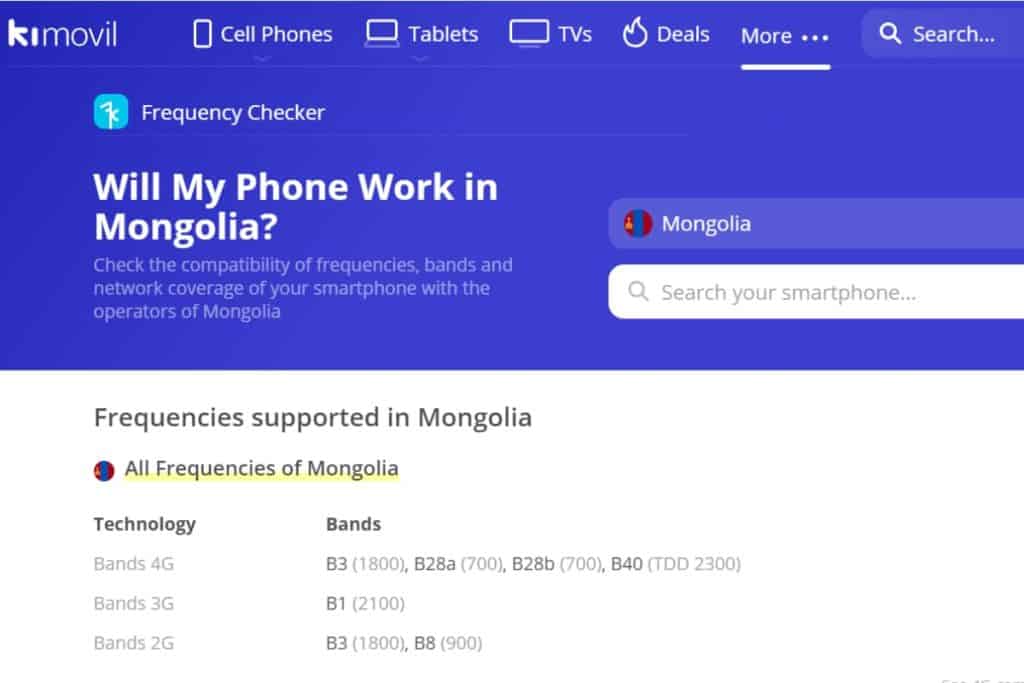 Your cell phone will work in Mongolia