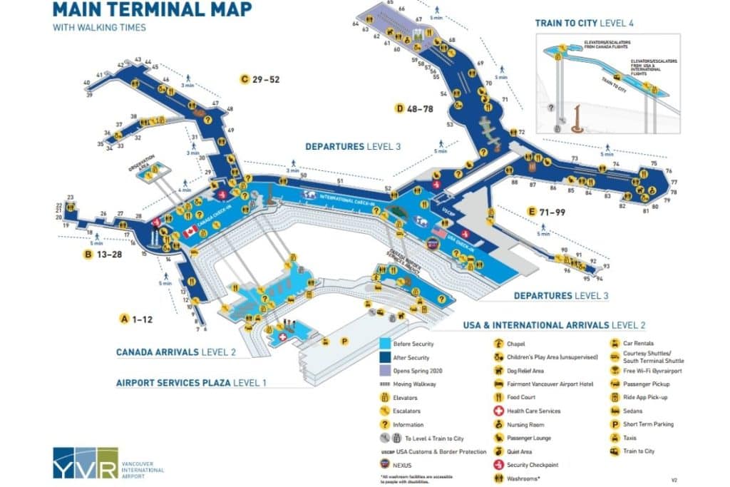 Vancouver International Airport Map