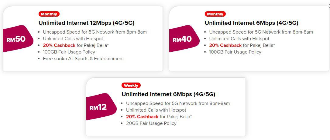 Maxis/hotlink prepaid sim plans