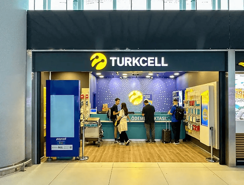 Turkcell's booth SIM card at Istanbul Airport