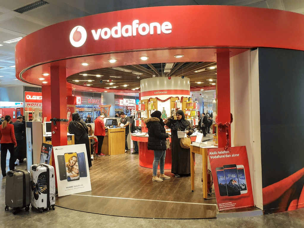 Vodafone booth SIM card at Istanbul Airport