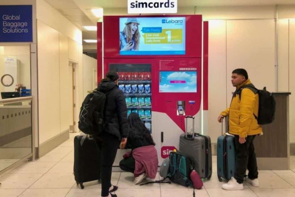 SIM Card Vending Machines at London Gatwick airport