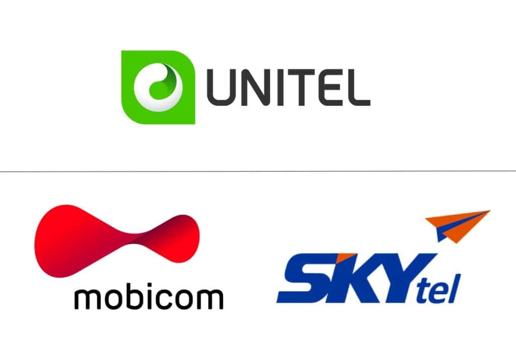Three major network carriers in Mongolia include Unitel, Mobicom, and Skytel