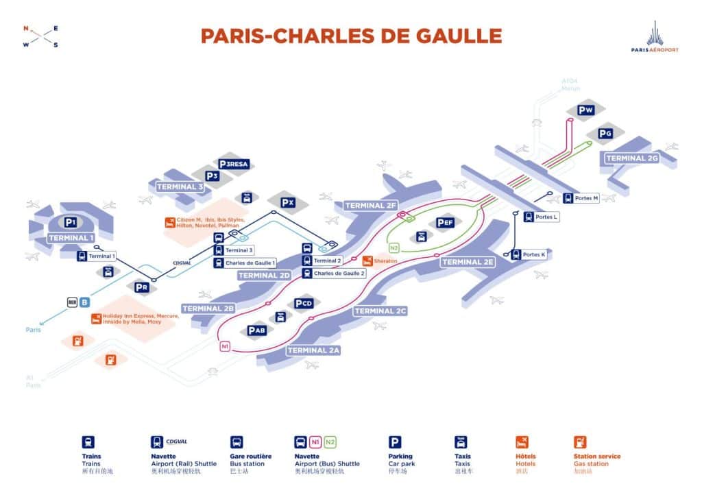 CDG Airport's Map
