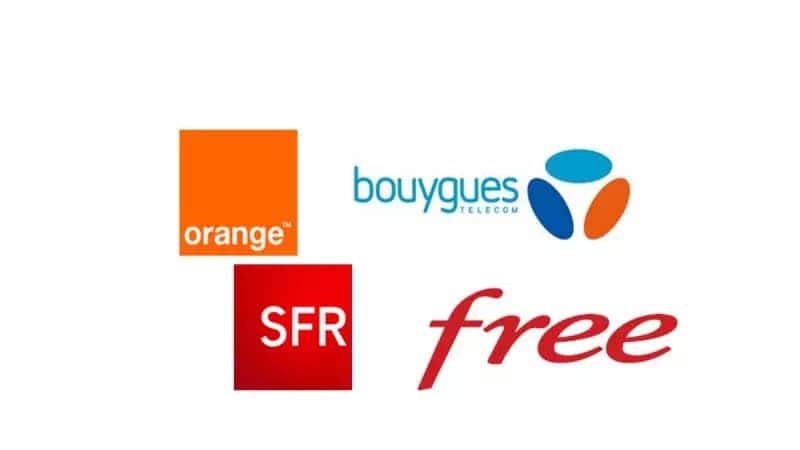 Four big mobile operators in france