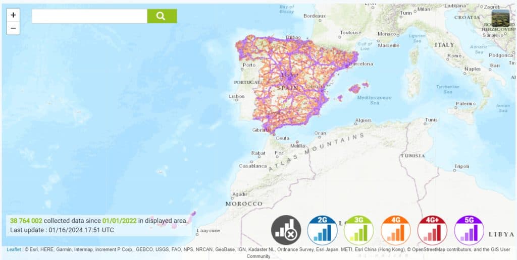Vodafone Spain coverage map in Spain - spain sim cards