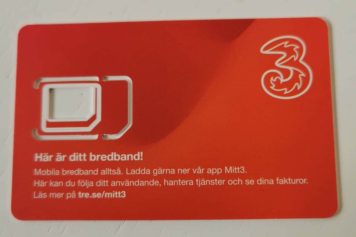 Tre Sverige SIM cards for tourists