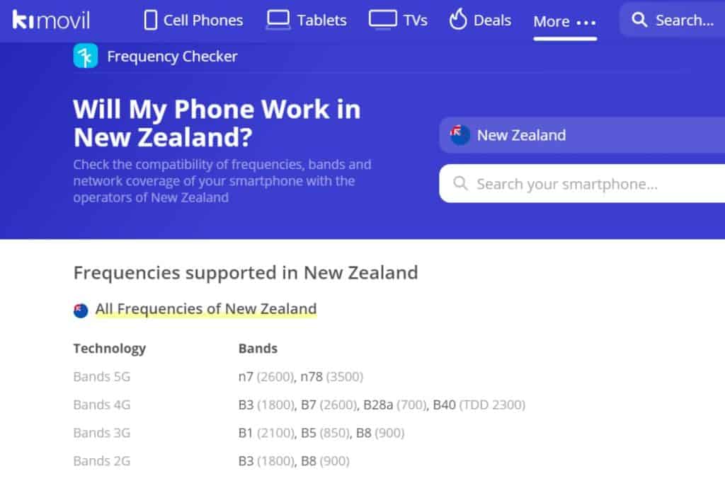 You can use your cell phone in New Zealand and connect to the Internet