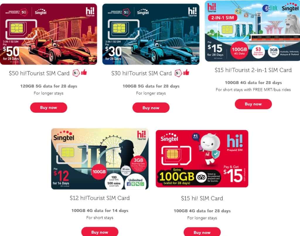 Singapore SIM Card - popular choice of travelers when visiting Singapore