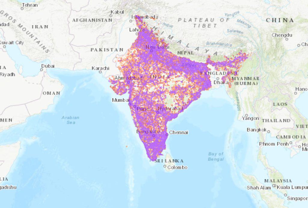 Airtel coverage map in India