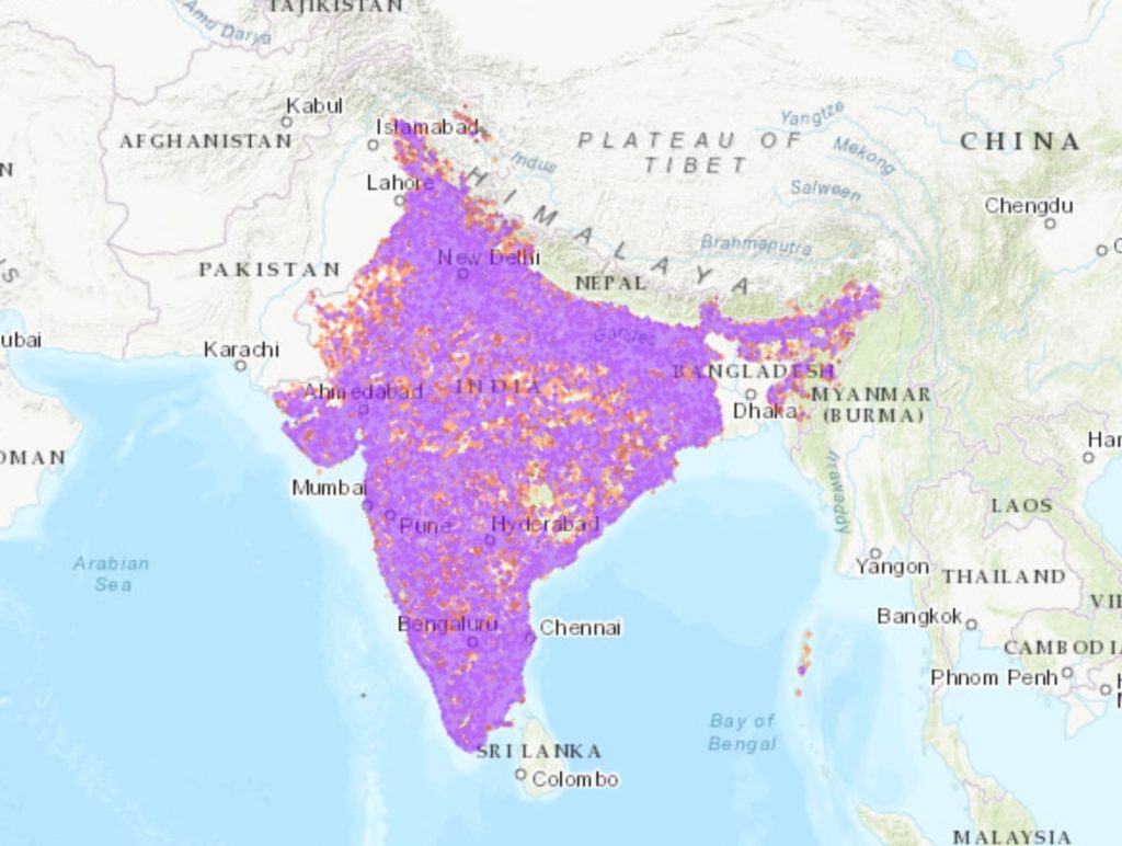Jio coverage map in India