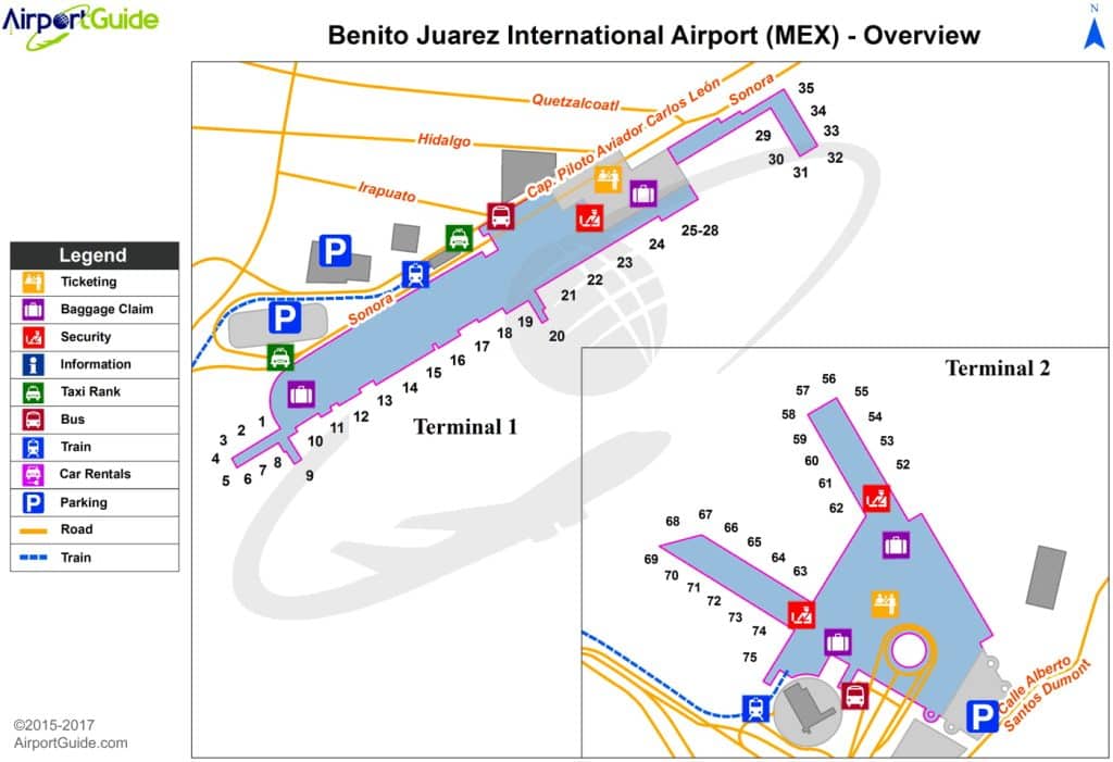 mexico city airport map