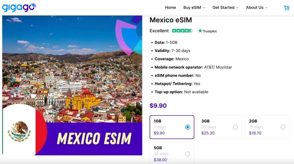 gigago mexico esim