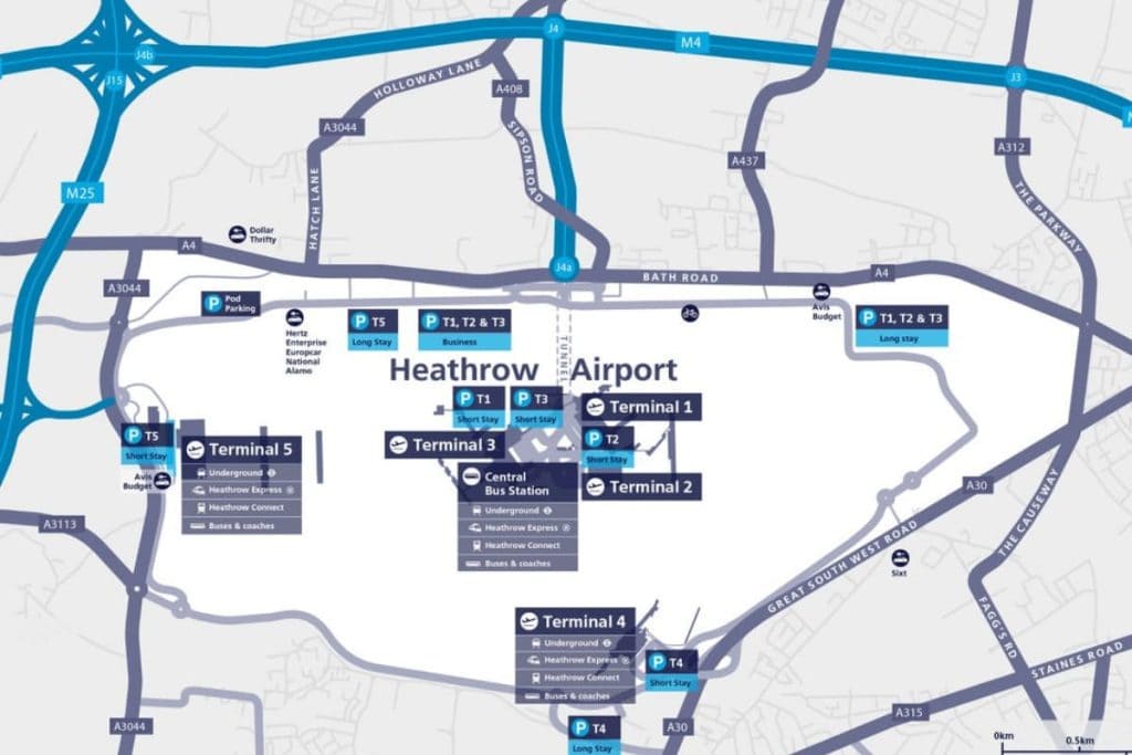 London Heathrow Airport Map