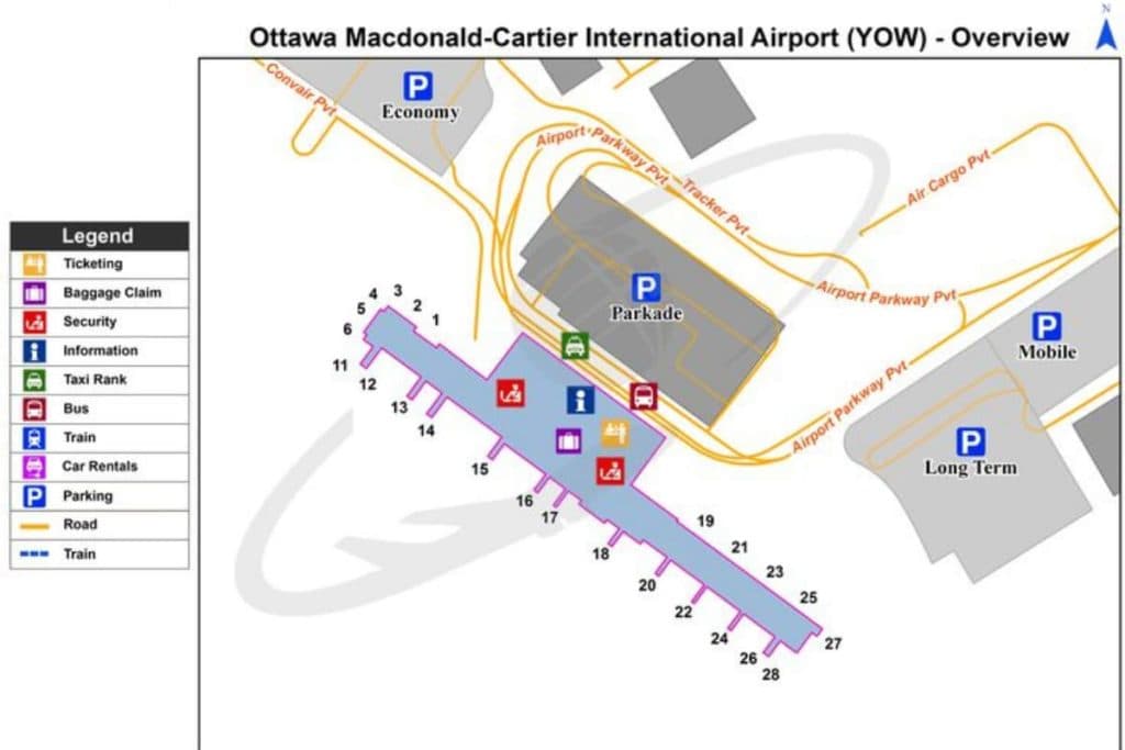 Ottawa International Airport Map