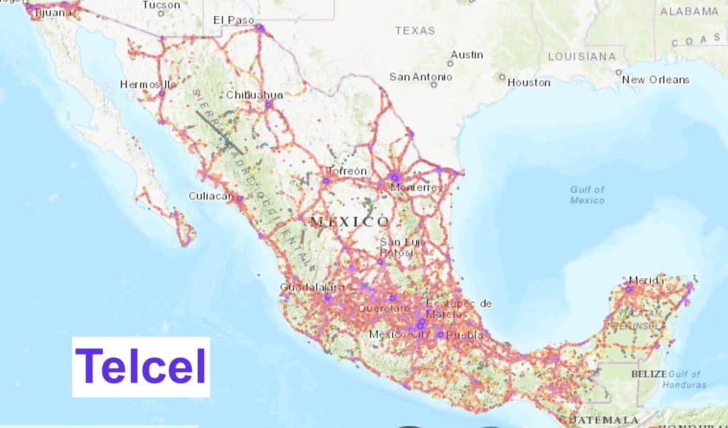telcel coverage in mexico