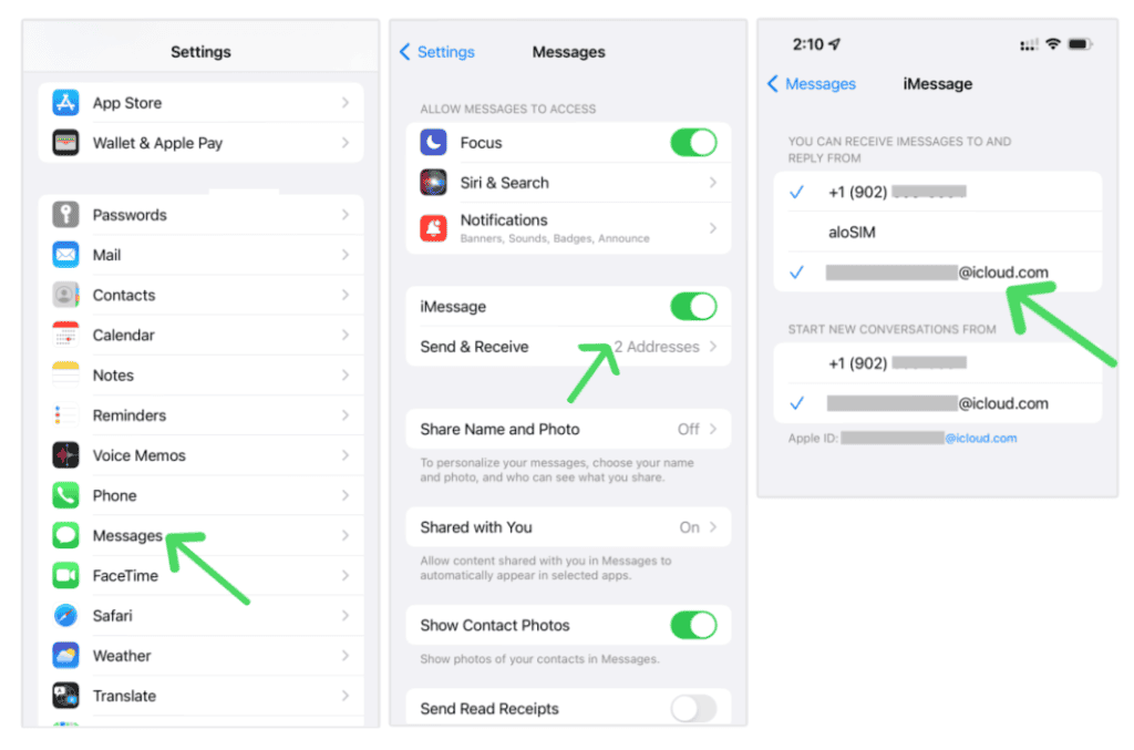 Steps to install eSIM for iMessage