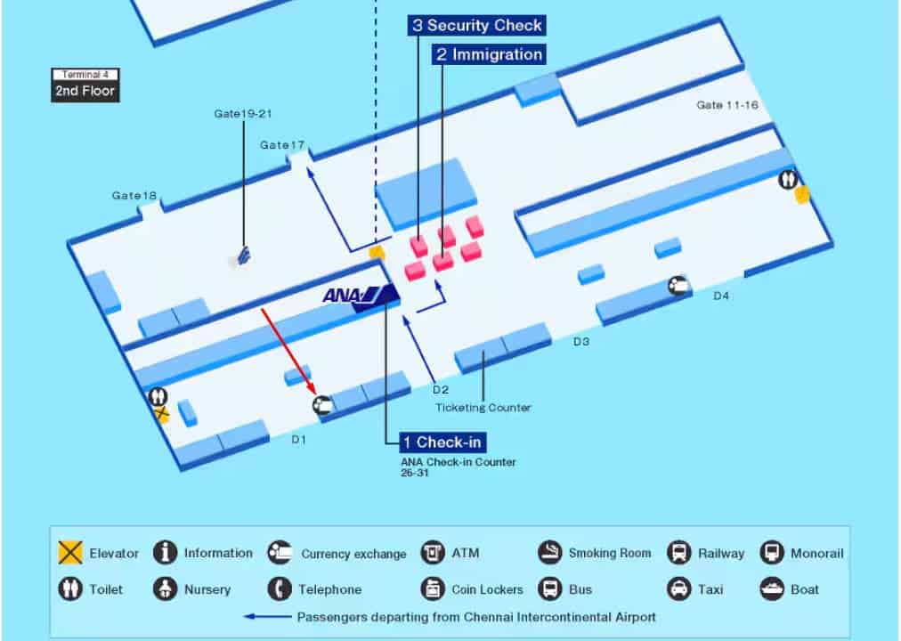 Chennai airport map 