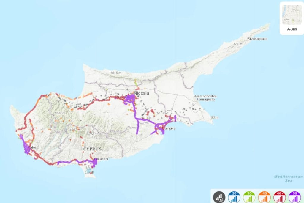 Epic coverage map in Cyprus (Source: nPerf)