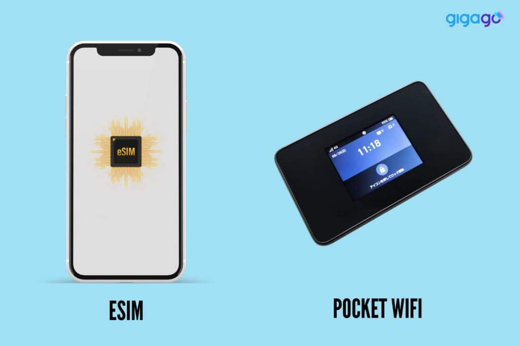 Differences between pocket wifi and esim