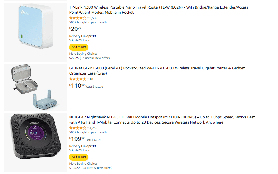 Buy pocket wifi on Amazon - where to buy pocket wifi vs esim
