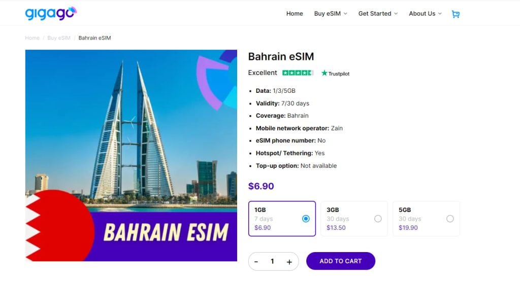 Bahrain esim for Manama - alternative to SIM card in Manama