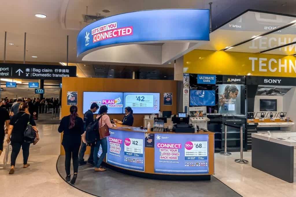 Buy Spark SIM cards at Auckland International Airport