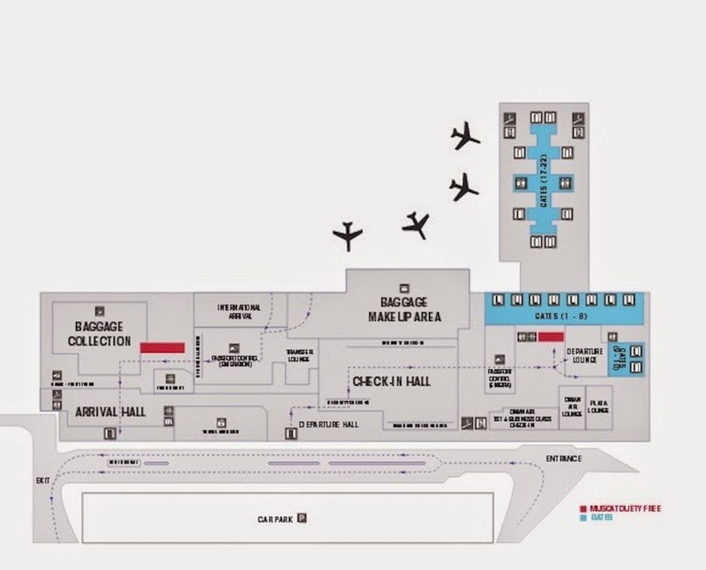 muscat airport map