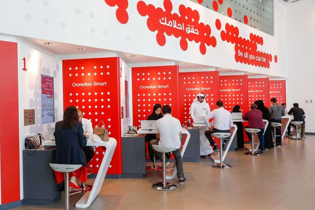 A physical Qatar Ooredoo Store