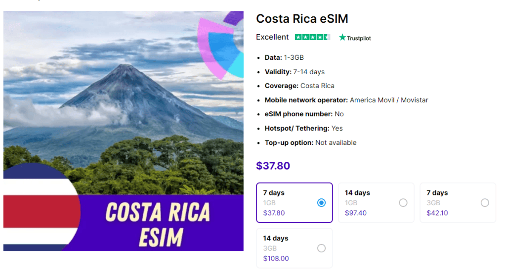 gigago-provides-the-esim-in-costa-rica-for-travelers
