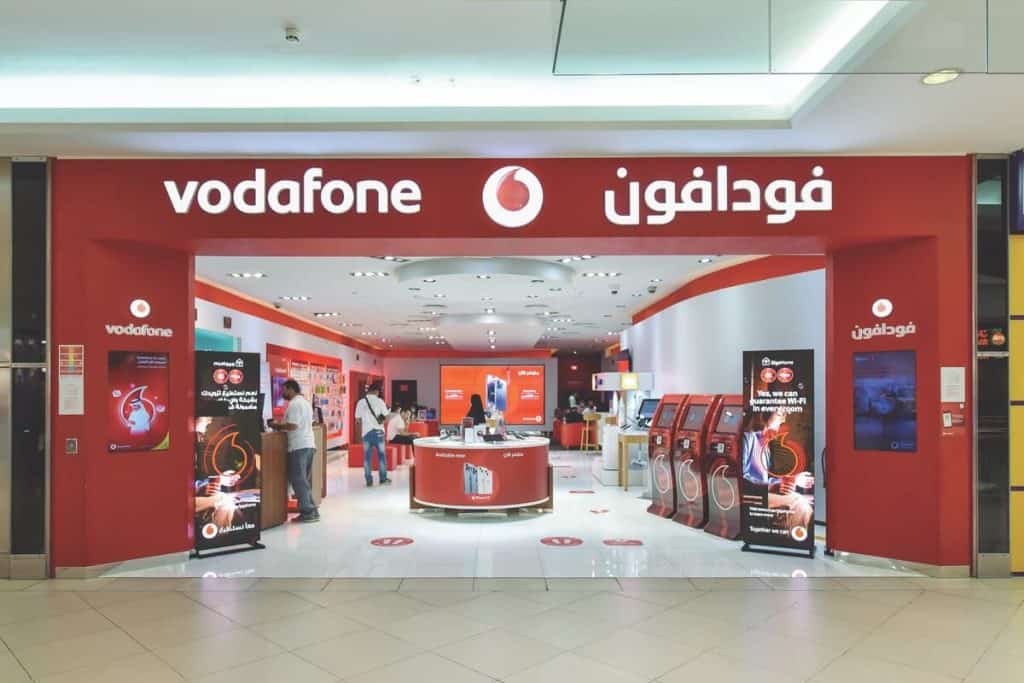 A physical Vodafone Store