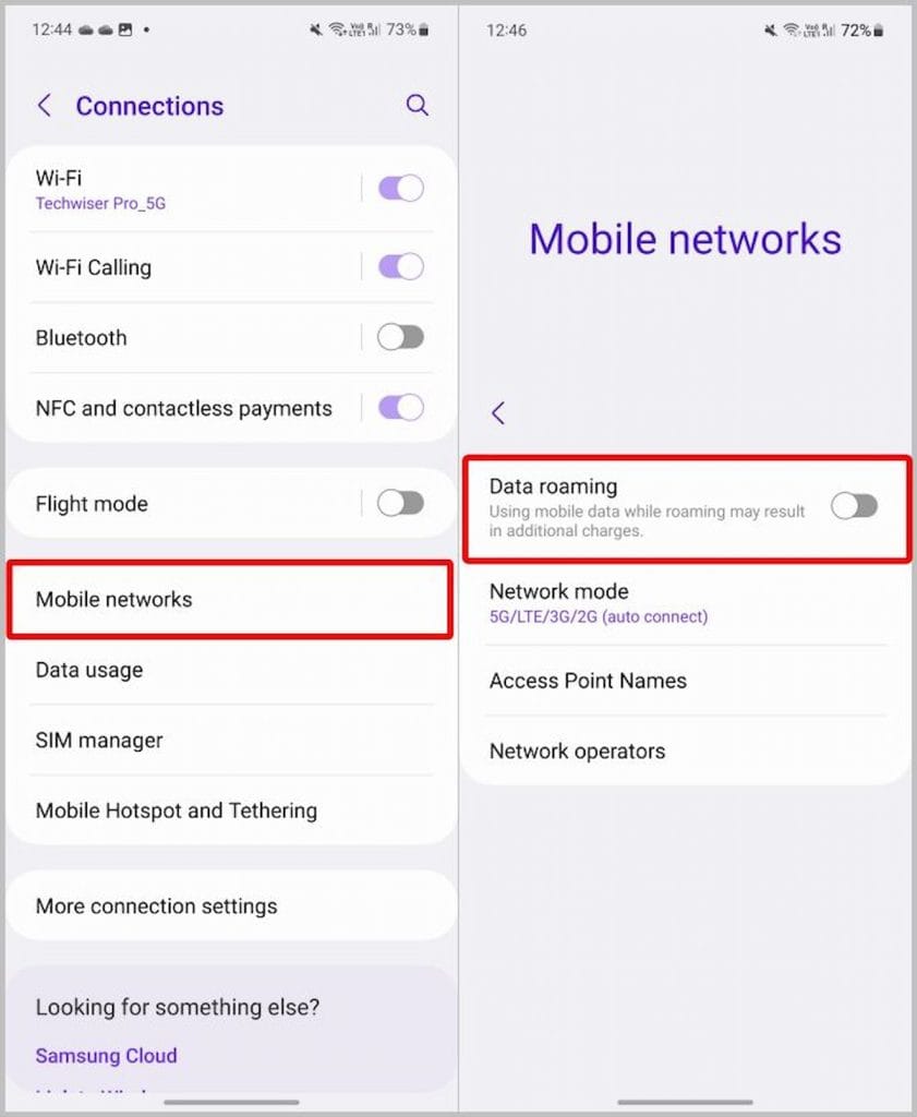how to turn off international roaming on android