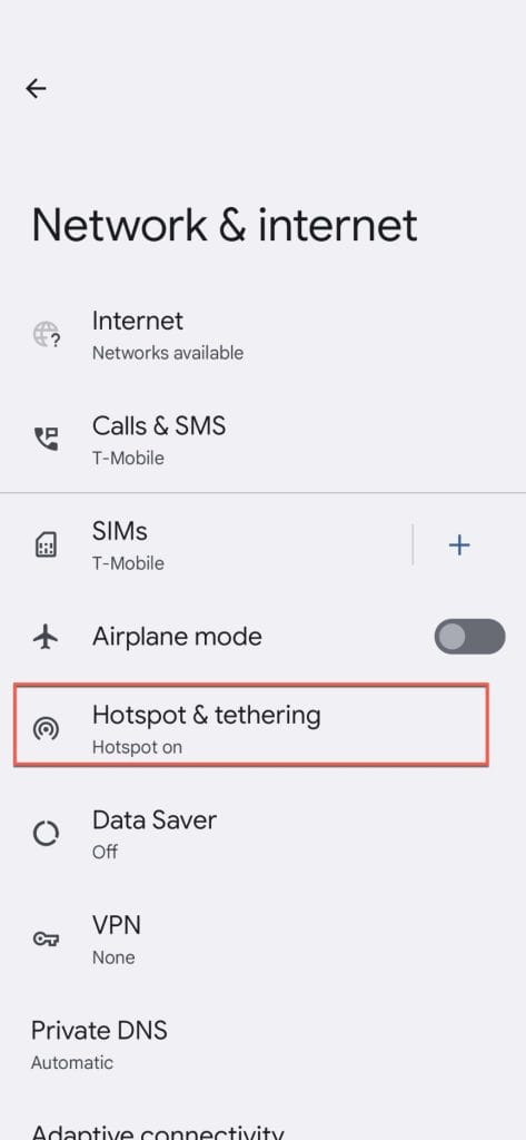 What is mobile hotspot on Android