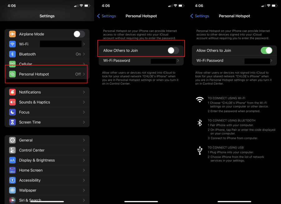 How to set up personal hotspot on iPhone and iPad via Wifi or cellular data