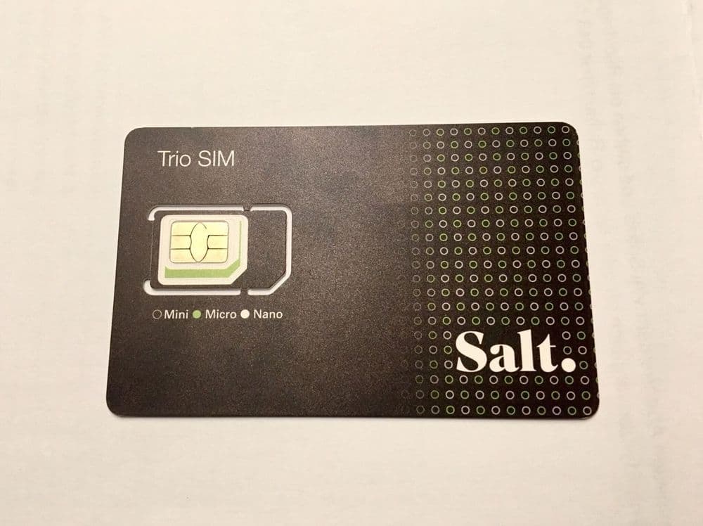 Swiss physical SIM Card 