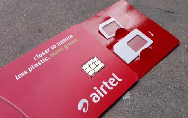 An Airtel SIM Card